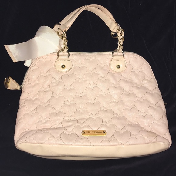 Cute Betsey Johnson handbag pink heart quilted bow - Picture 2 of 4